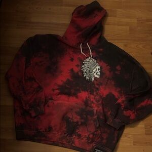 Red and Black Skull Hoodie